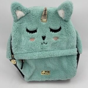Luv Betsey by Betsey Johnson‎ Plush Unicorn Backpack Cute Green